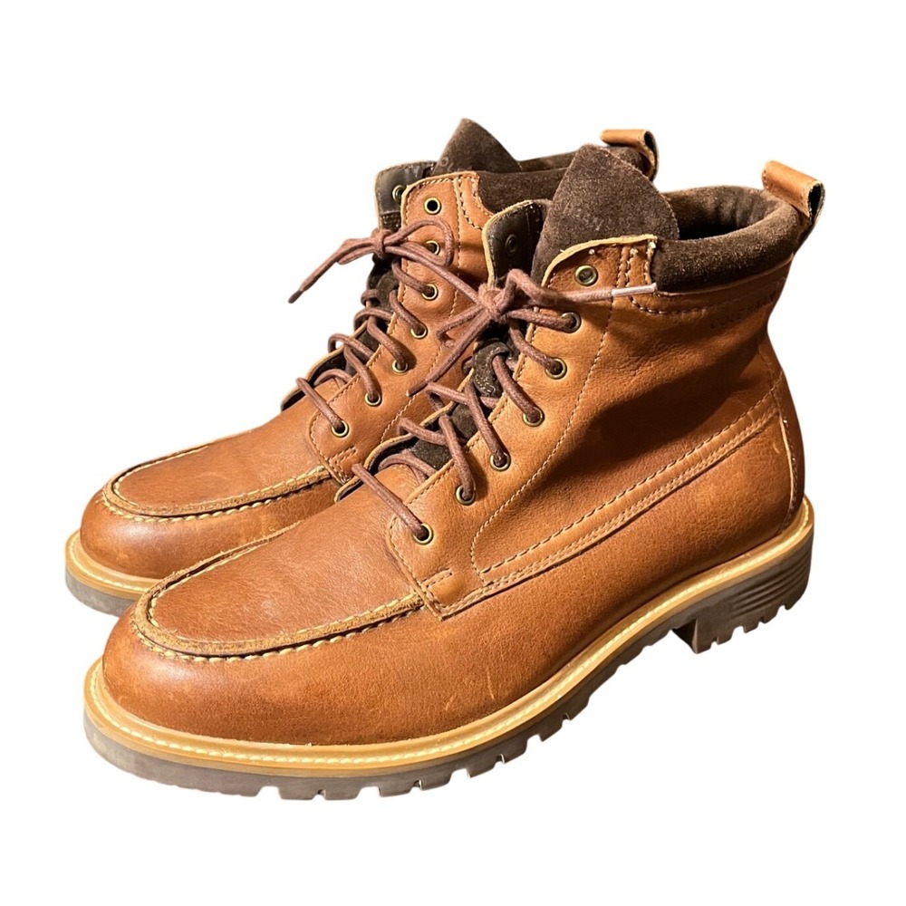 Cole Haan Keaton Moc Toe Brown Leather Boot Waterproof C23951 Men's Shoe 11.5